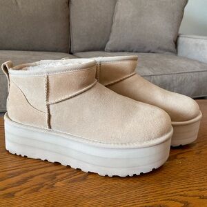 UGG Women’s Classic Ultra Mini Platform Boots - Sand